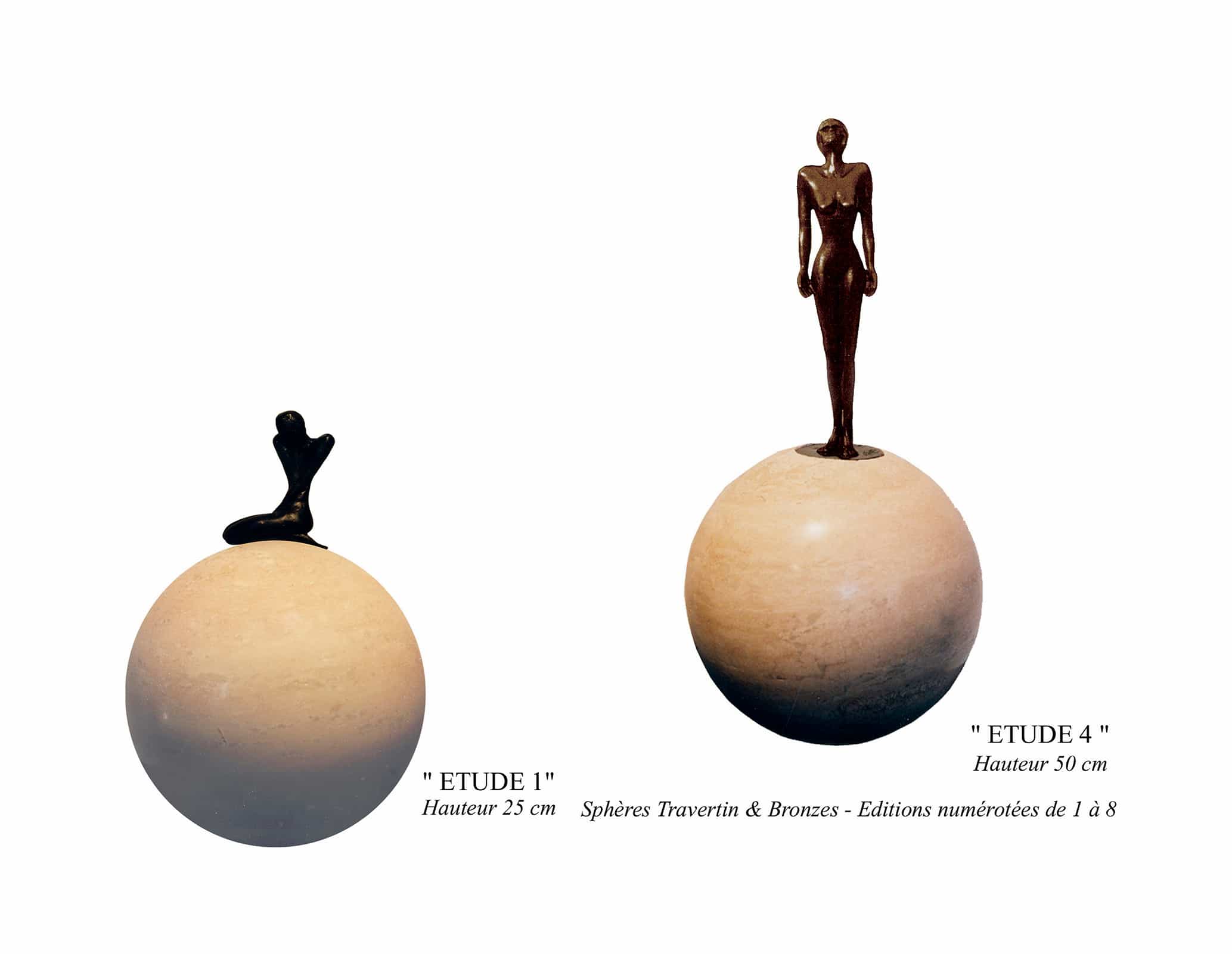 46- Sculptures " ETUDE 1 " - " ETUDE 4 "